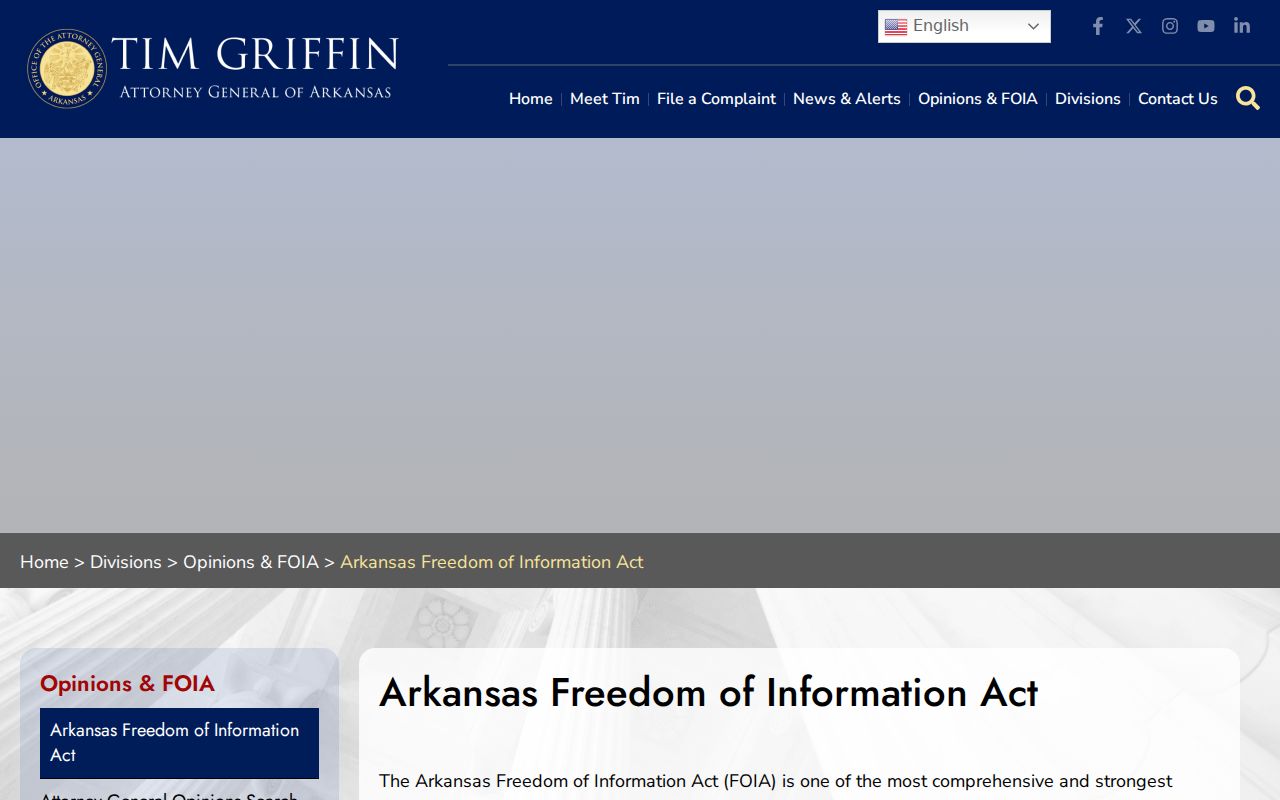 Prairie County arrest records Arkansas FOIA information