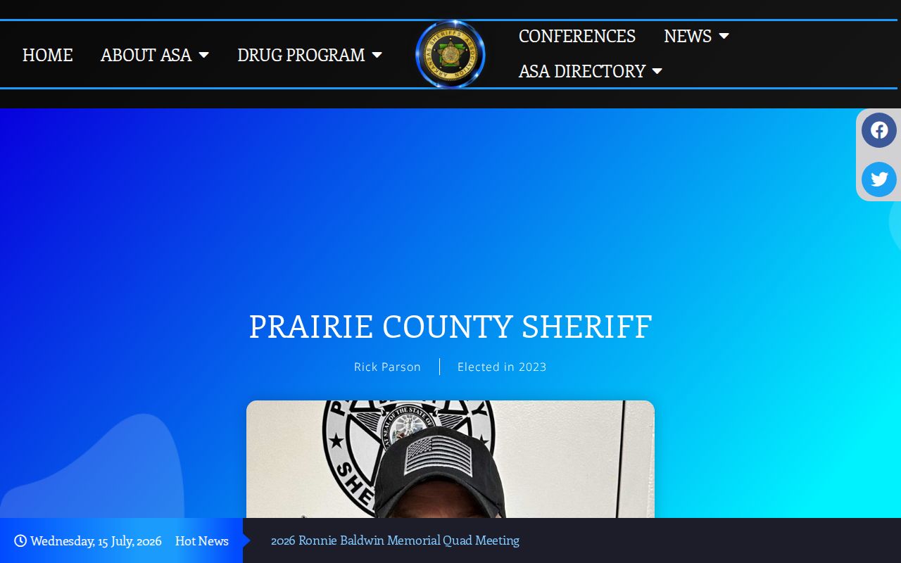 Arkansas Sheriffs Association Prairie County Sheriff profile